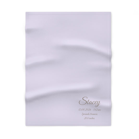 Personalized Baby Blanket with Birth Details | Lavender